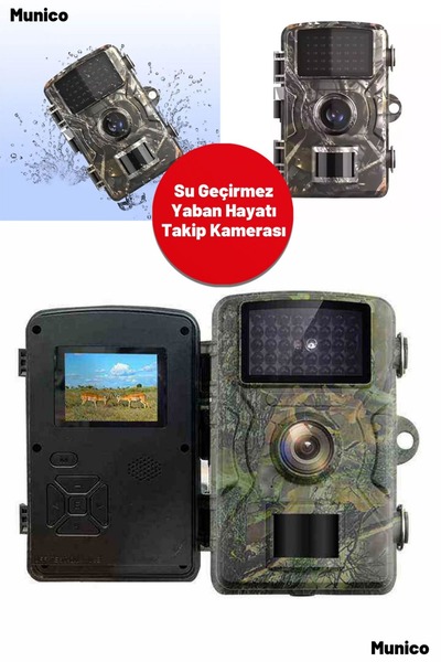 Munico Avcılık Kamerası – 24MP Fotoğraf, 1080P Video, Gece Görüş, IP65 Su Geç...