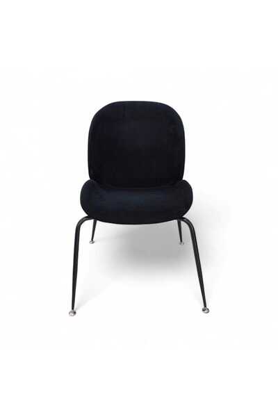 concent Velvet fabric chair with iron base