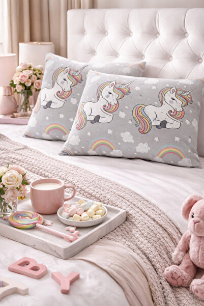 İsmail Gürel 2'li Yastık Kılıfı | Fermuarlı Tasarım | Pamuklu | 50x70 cm | De...