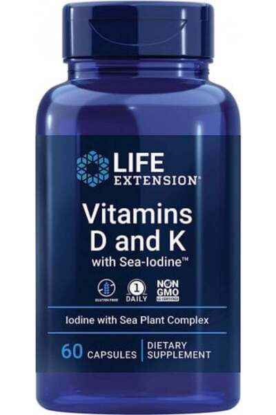 Life Extension Vitamin D with Vitamin K fortified with iodine