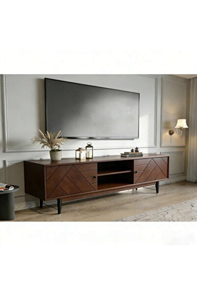 Bleco Modern Wooden TV Storage Cabinet for Home Living Room