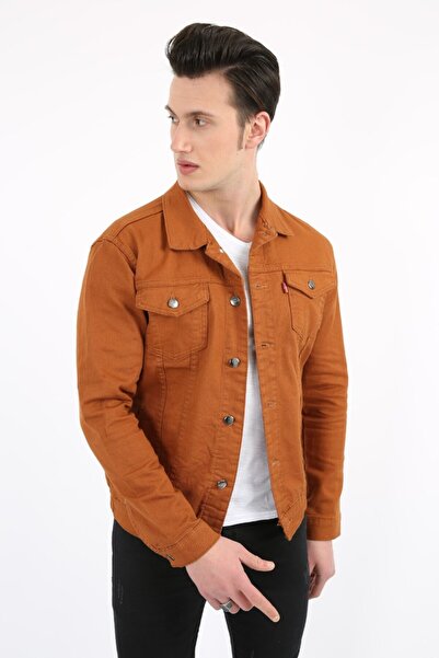 Giyimodam Plain Stretch Fabric Button Men's Sports Casual Denim Jacket