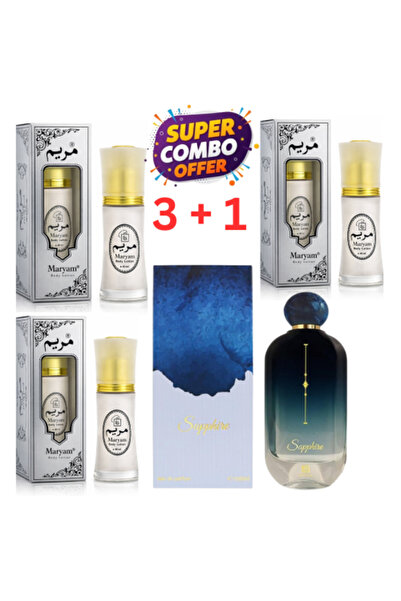 MARYAM 3 piece Mariyam body lotion & sappaire ahmed al magribi Combo offer