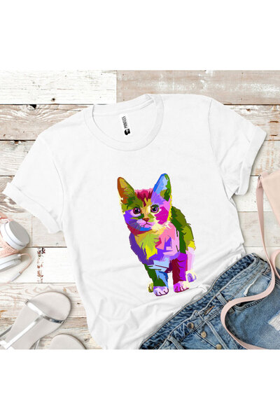 Printees Women's T-Shirt POP ART CAT