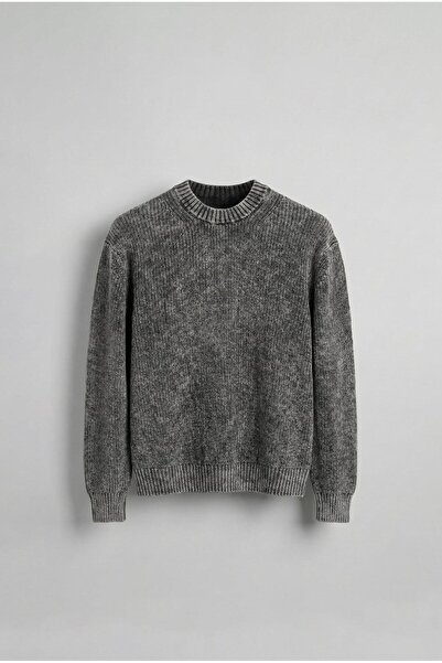 ablukaonline Men's Oversized Washed Heavy Premium Sweatshirt Black