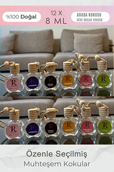 Revilya 12’li En Çok Sevilen Araç & Mekân Kokuları– 8 ml Cam / Ferah & Çiçeks...