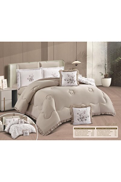 NAJMA A double summer bedspread made of soft microfiber, featuring a modern c...
