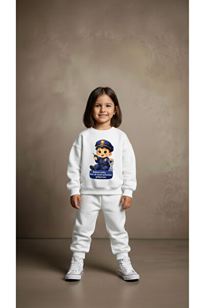 playwear Φούτερ ομάδας με στάμπα DAD POLICE για κορίτσια και αγόρια, με λαιμό...