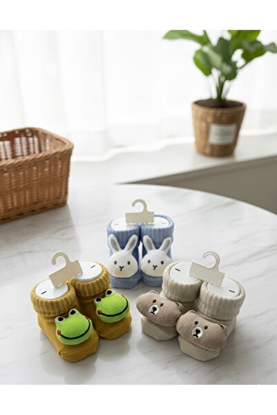 Little Lufi Baby 3.Lü aksesuarlı sevimli bebek çorabı