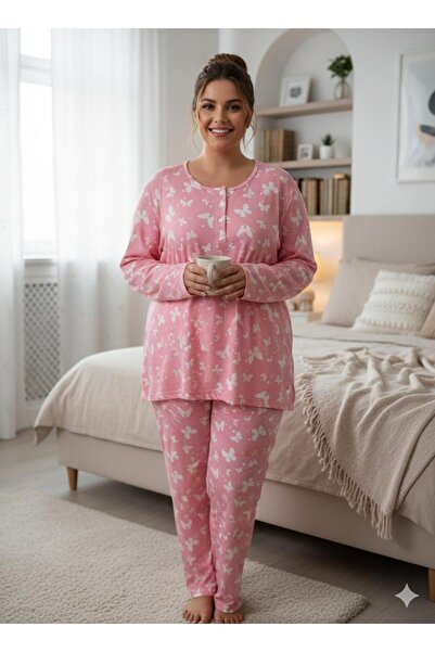 Silona Homewear Plus Size Oversized Patterned Pajama Set