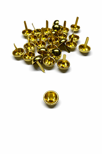 HB DİZAYN Altın Renk Ayaklı Metal Çıtçıt / Perçin – Çanta ve Aksesuar İçin (2...