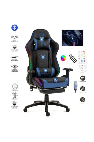 Mobplayers Scaun gaming MbPlayers Power Full Options, Masaj si Incalzire, Box...