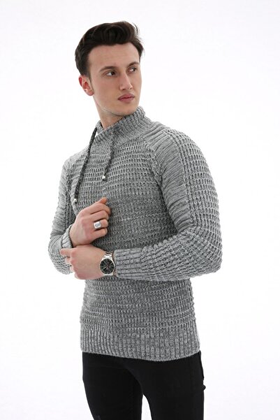 buğrahayalin Degaje Collar Thick Winter Men's Casual Knitwear Sweater