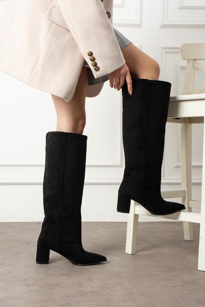 ZENNESHOES Monica Kadın Topuklu XL Kesim Çizme