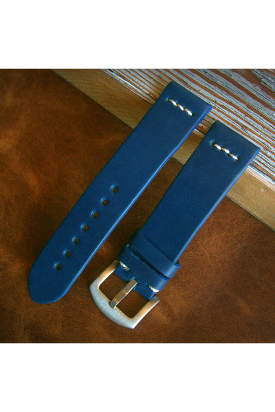 Ventum 26mm Compatible Navy Blue Leather Watch Band Real Leather Watch Strap