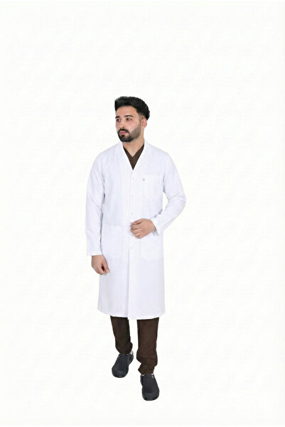 ufukscrubs H/001 زي عمل طويل الأكمام بياقة قميص، مناسب للأطباء والممرضات والم...