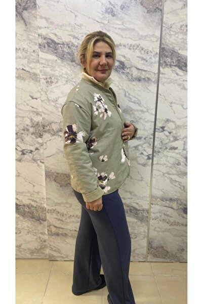 BE ATÖLYE BUTİK 38–44 Beden Uyumlu Çift Taraflı Biyeli Dolgulu Kadın Ceket – ...