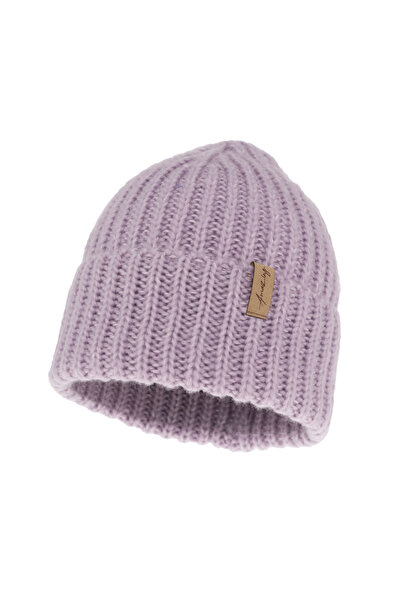 OEM Women's winter hat Caro, purple color, made of merino wool, Universal siz...
