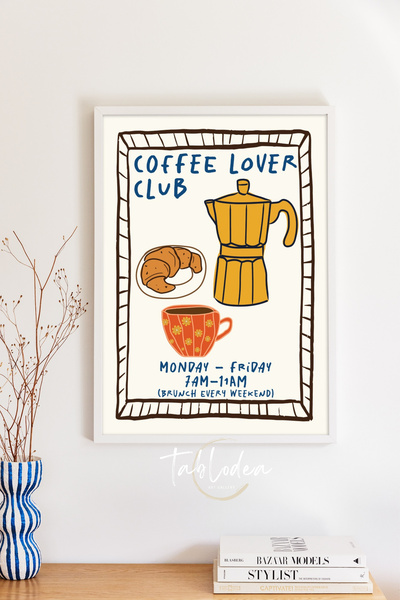 tablodea Pictură decorativă în stil Pinterest, cu tematică de cafea, pentru c...