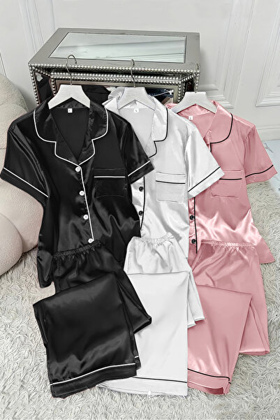 Sweet Dream Women Pajama Sets 6 Piece Short Sleeve Sleepwear Sets with Long P...