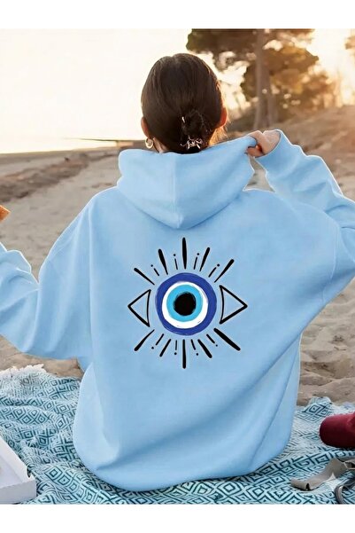 PENTHİLUS Eye Figure Hooded Oversized Sweatshirt - Unisex Sweatshirt - Oversi...
