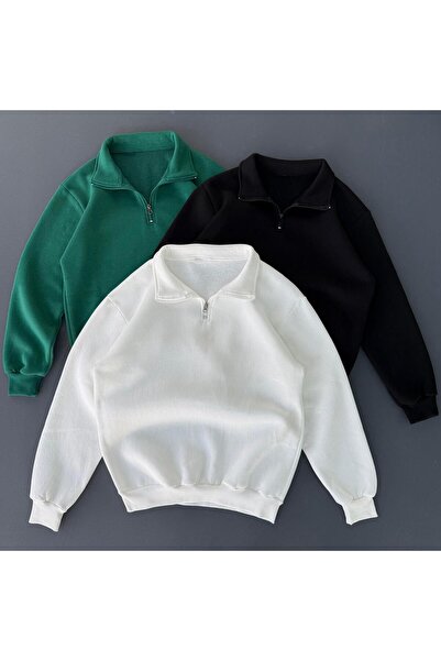 Beylerce 3 Zipper Collar Sweatshirts