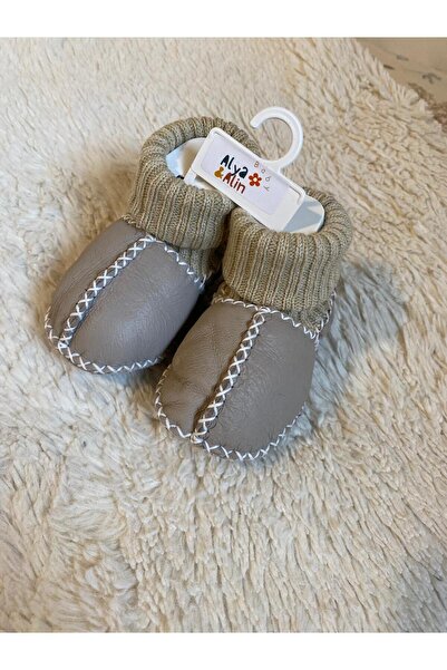 Alya&Alin Baby أحذية أطفال من جلد الخروف الطبيعي العضوي