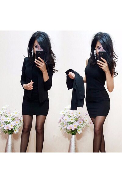 Fashionhaine.ro Set Elegant Damă Rochie Mini și Sacou – Design Modern