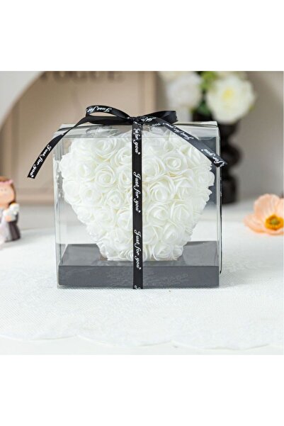 Amigo Heart of Roses 15x15cm with Foam Flowers, in Transparent Box 15cm Diffe...
