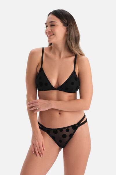 Dagi Black Lace Detailed Bra