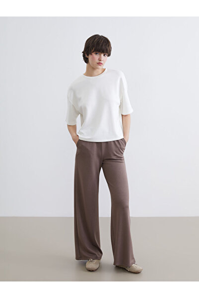 LC Waikiki Brown Wide Leg Soft Touch Women's Sweatpants