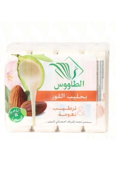 Peacock صابون بحليب اللوز 4 × 120 غرام