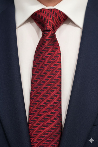 Gutiero Cravată clasică batistă cu model roșu