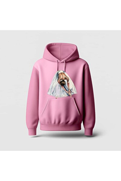 Ada Kostüm Tasarım White Ballerina Printed Hoodie Sweatshirt