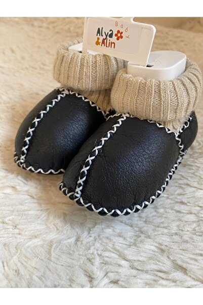Alya&Alin Baby أحذية أطفال من جلد الخروف الطبيعي العضوي