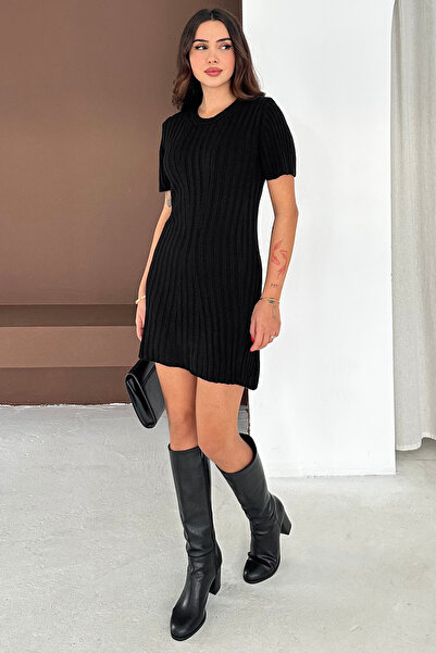 Noa&Noa Women's Ribbed Mini Knit Dress – Noir Form