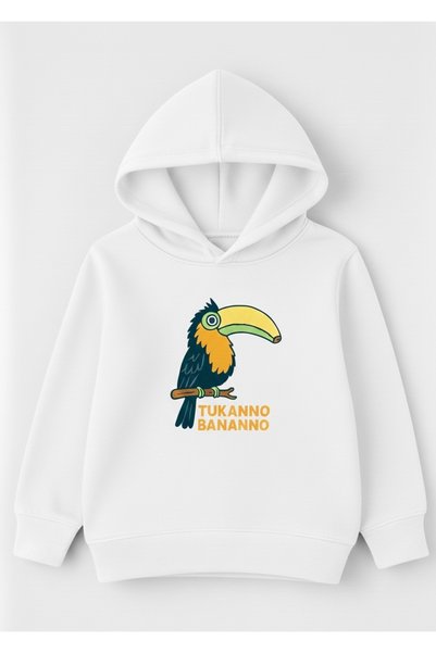 Tiny and Co Unisex 100% Cotton Tukanno Bananno Printed Children's Hooded Swea...