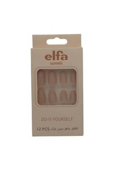 ELFA مجموعة أظافر جاهزة للاستخدام بدون مواد لاصقة، تحتوي على 12 قطعة رائعة لإ...