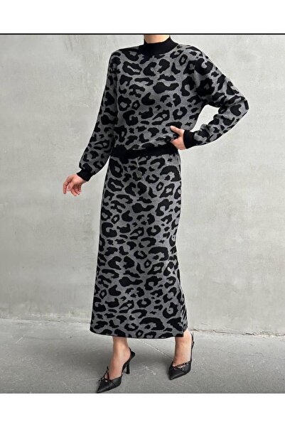 Abalı Yeni sezon kışlık 2li etekli Kadın takım Durk park Hind model