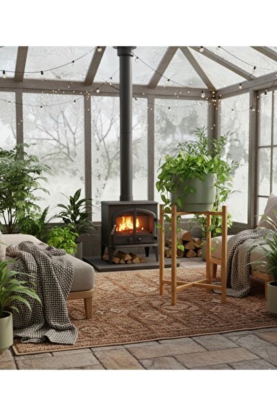 özkan ahşap Ahşap çiçek saksısı