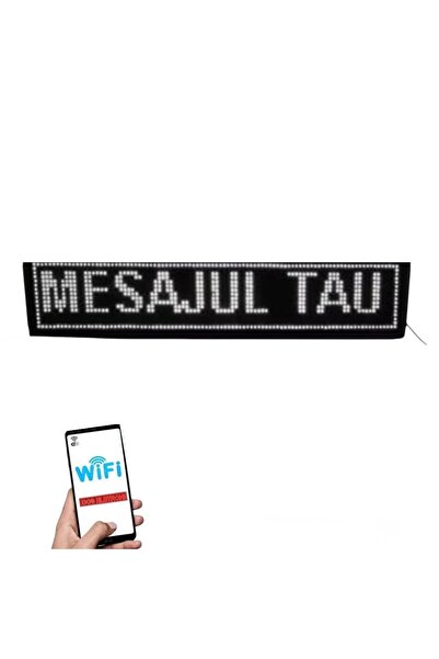 OEM Programmable LED Light Sign with Personalized Text, 20x100 cm, Digital Di...