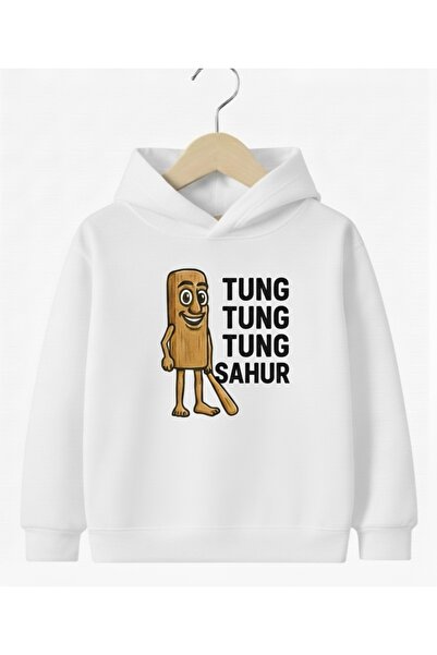 Tiny and Co Unisex 100% Cotton Tung Tung Sahur Printed Children's Hooded Swea...