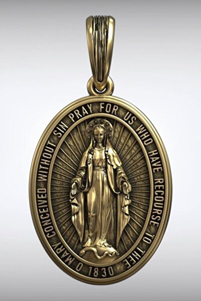 HAS SANATIM قلادة ميدالية بتصميم نسائي عتيق مع تفاصيل على شكل شعاع - سلسلة من...