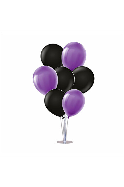 ZENVİVA مجموعة من 7 حاملات بالونات على شكل أرجل، 7 بالونات باللون الأرجواني و...