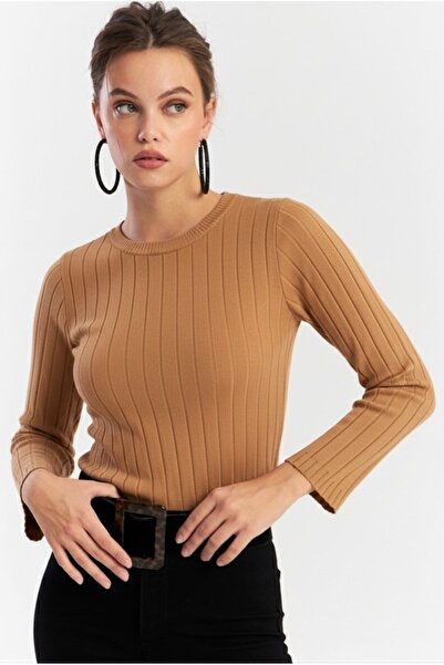 Be Best Women's Cmel Short Knitwear Blouse Be313