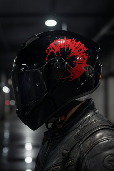 Banxtre Half Tribal Gothic Circle Sticker Decal for Helmet and Motorcycle