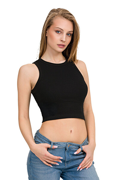 İlke Women, Halter Neck, Elastane, Ribbed Knit , 6-Pack Crop Tank Top