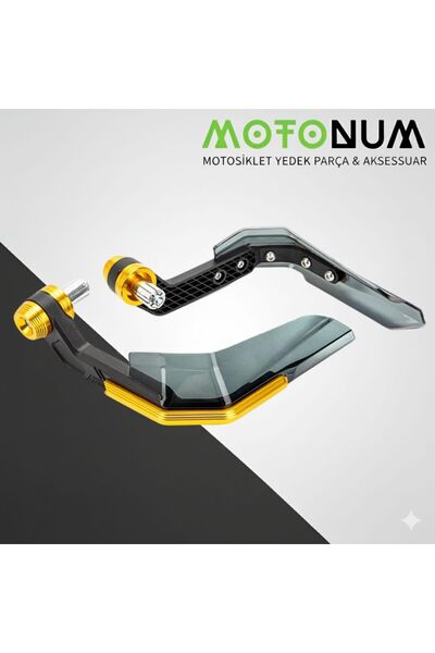 Motonum Rks Lince 125 Manet Koruma Rüzgar Önleyici-Sarı Detaylı-Mkm00646