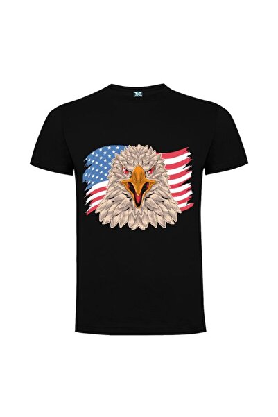 Printees Tricou bărbat - Vultur cu drapel american