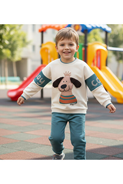 Minim طقم أطفال مكون من قميص شبكي وأكمام شبكية